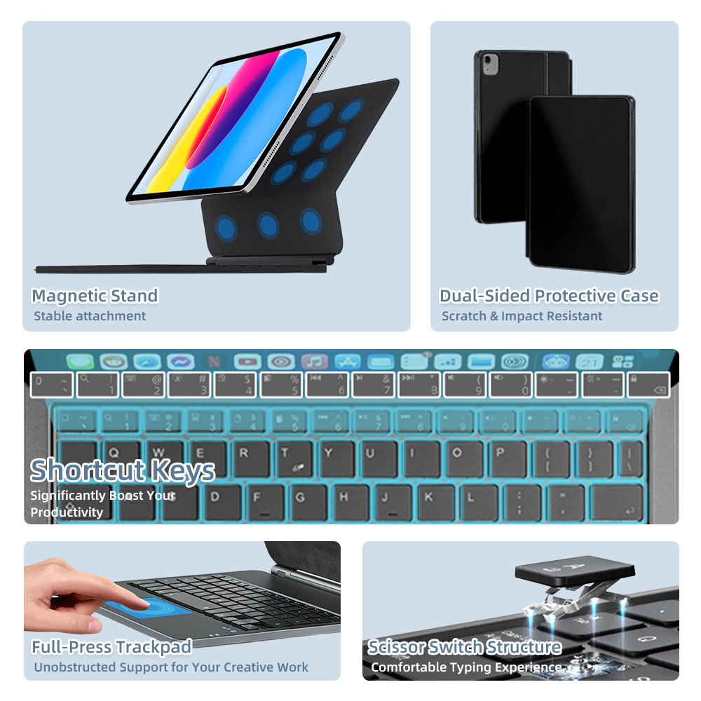Teclado Mágico 2026 com Blueto - Tablet Ipad Accessories avaliação e preço