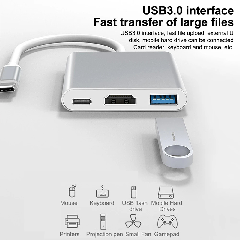 Hub USB Tipo C 3 em 1 para HDM - Huawei Tablet Accessories avaliação e preço