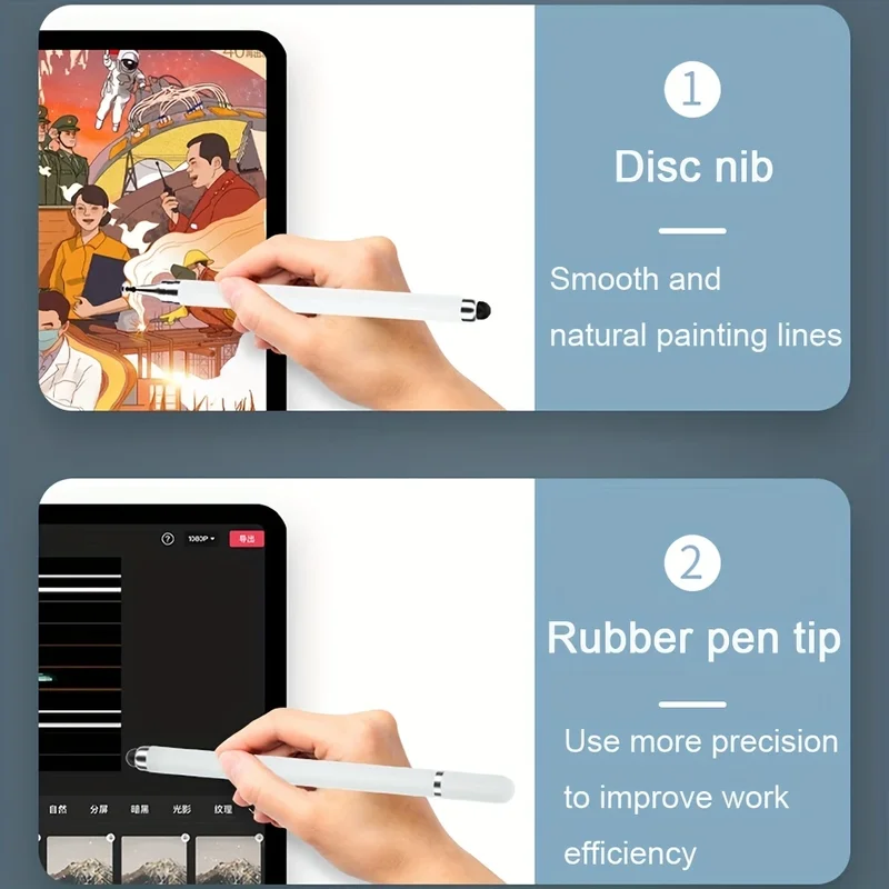 Caneta stylus 2 em 1, tablet d - Drawing Tablet Pen Accessories avaliação e preço